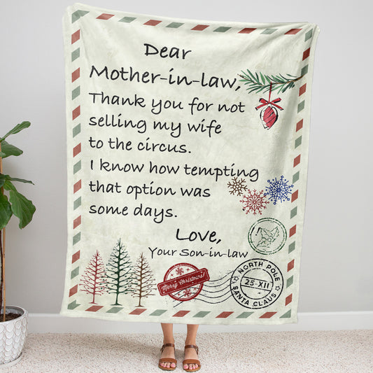 Blanket Christmas Gift ideas for Mother in Law from Son in Law Customize Personalize Love with Your Daughter 20121113 - Sherpa Blanket