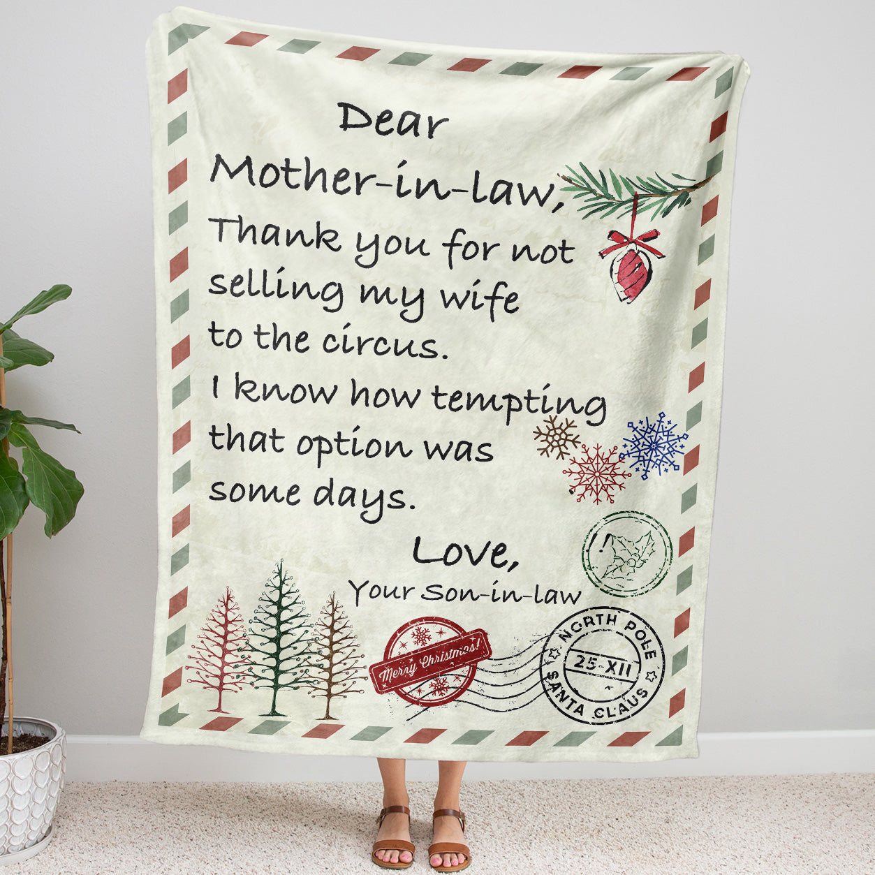 Mom Gift From Son Mother's Day Gift Personalized Fleece Blanket - Oh Canvas