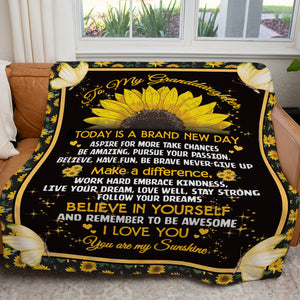 Blanket Gift Ideas for GrandDaughter, You Are My Sunshine