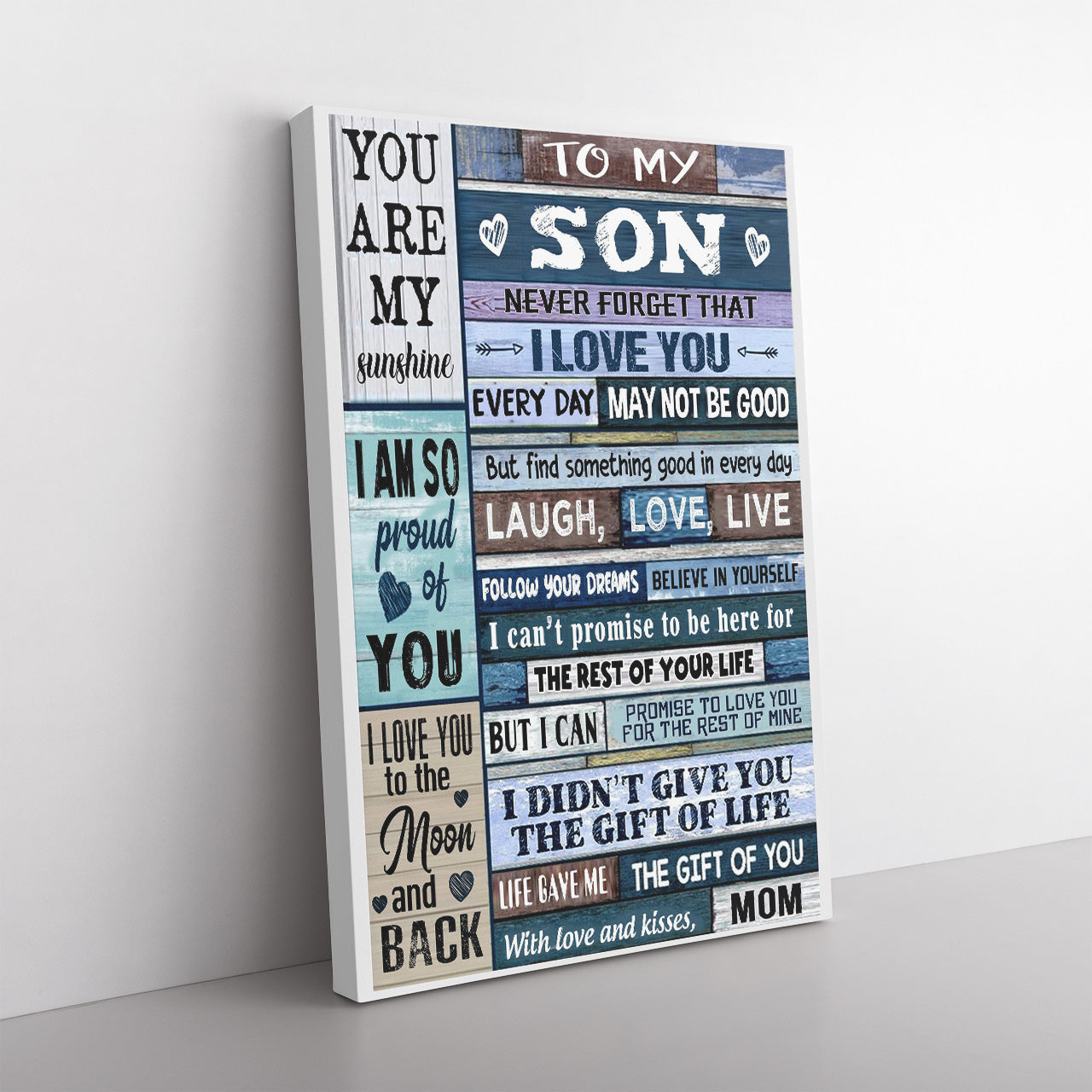 Canvas Gifts For Sons From Mothers, Mother And Son Gifts, Birthday Blessing For My Son