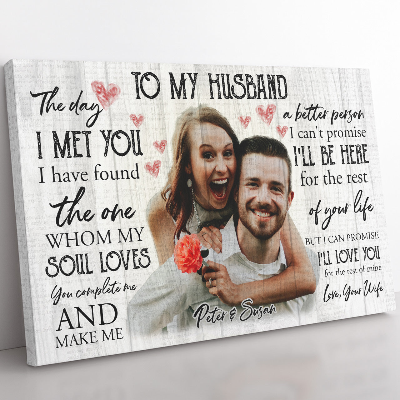 Personalized Canvas Gift Ideas to My Husband, The Day I Met You 20121801