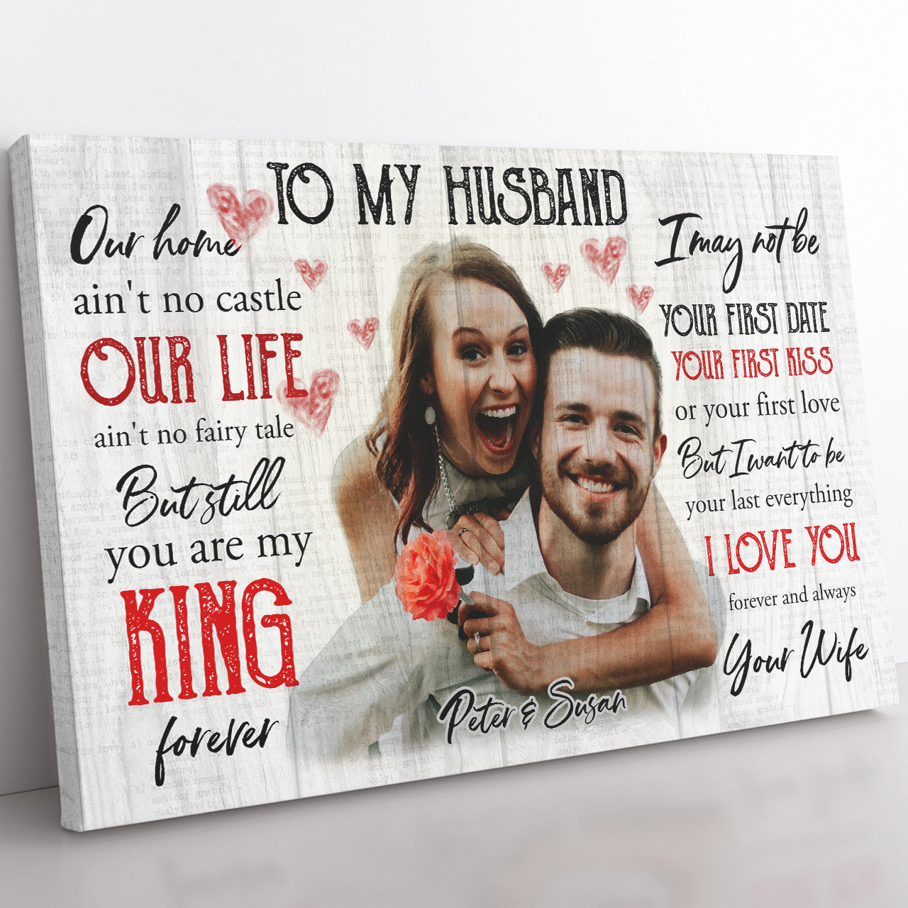 Personalized Canvas Gift Ideas to My Husband, You Are My King 20121807