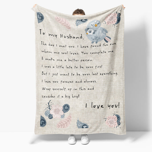 Blanket Gift For Husband, Romantic Birthday Gifts For Him, Day I Met You