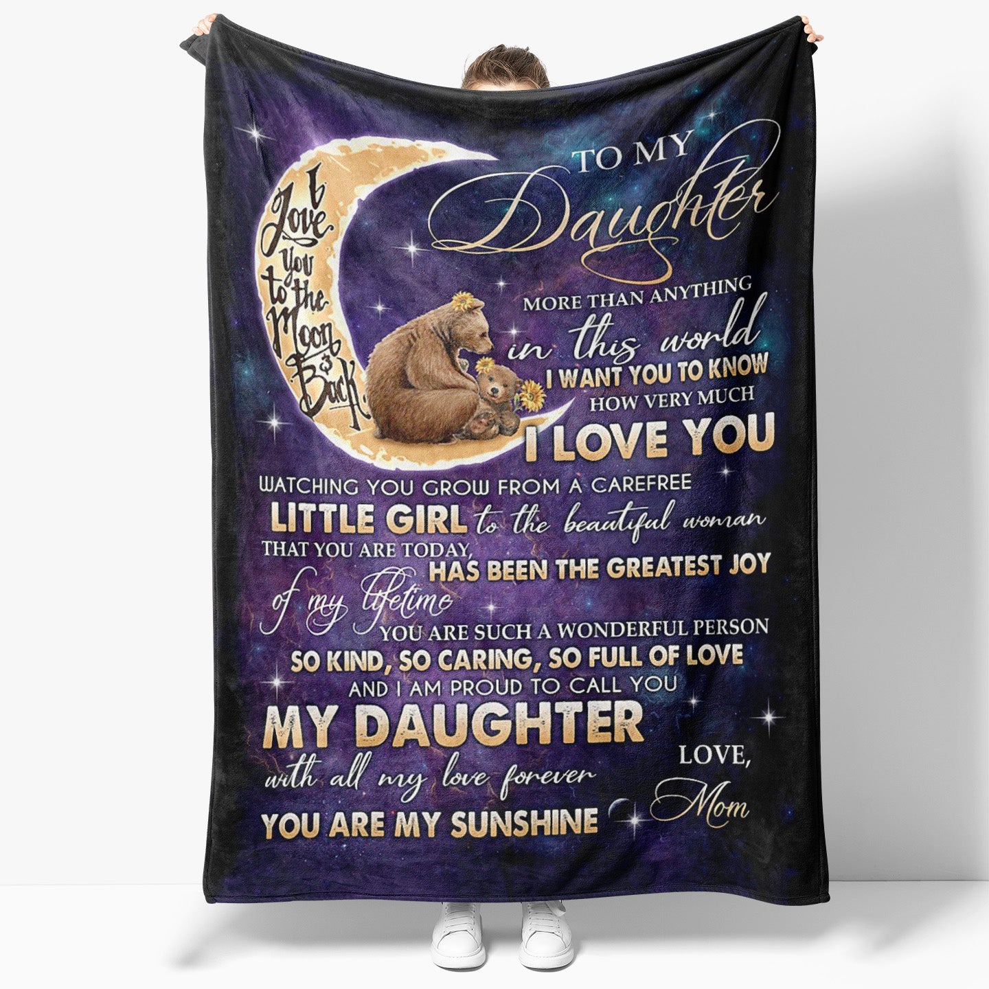 Blanket Gift For Daughter, Gifts For 18 Year Old Daughter, Mama Bear