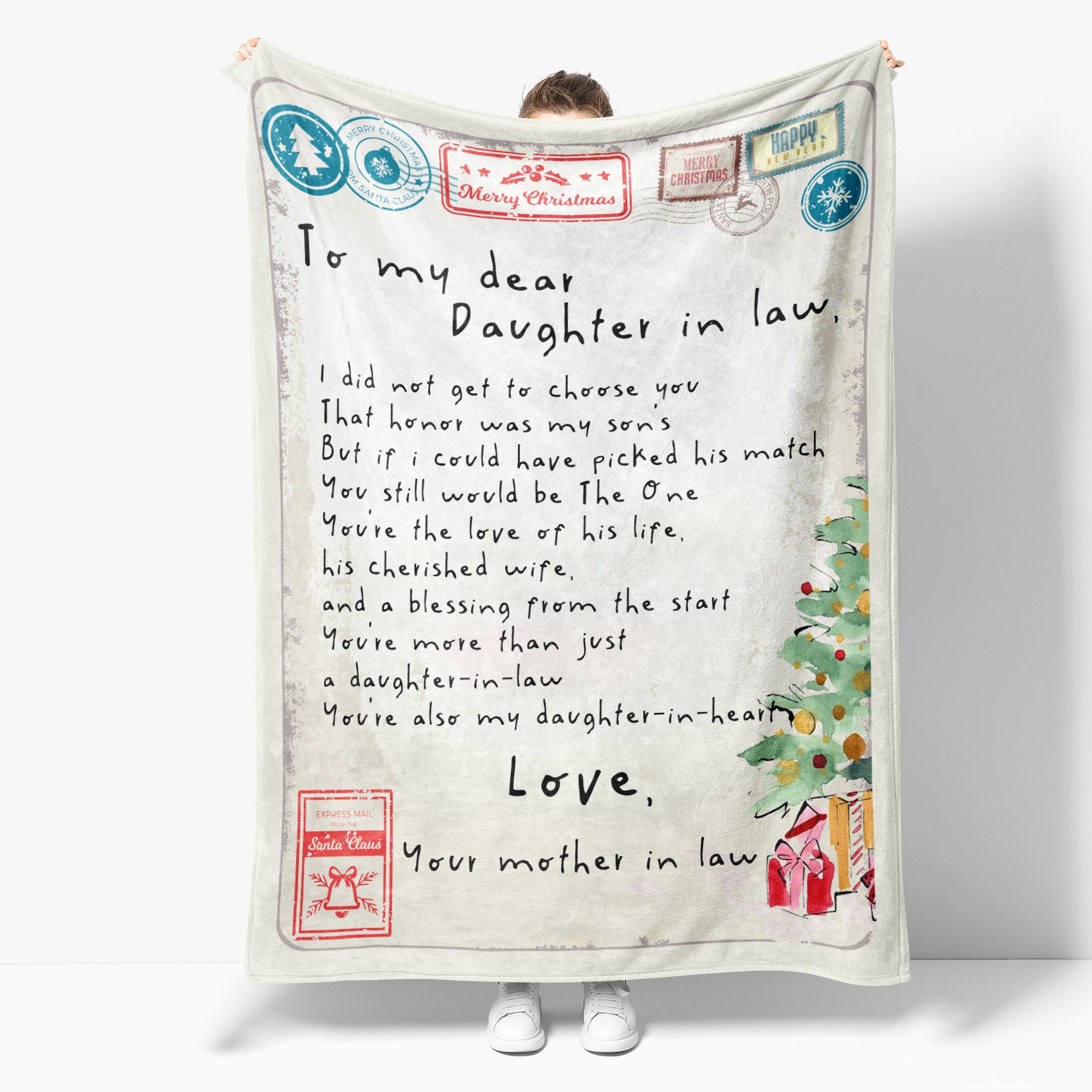 Birthday Gift For Daughter In Law, Christmas Blanket Daughter In Law Gifts,  I Did Not Get Best Gifts For Daughter In Law, Welcome To The Family Gift -  Sweet Family Gift