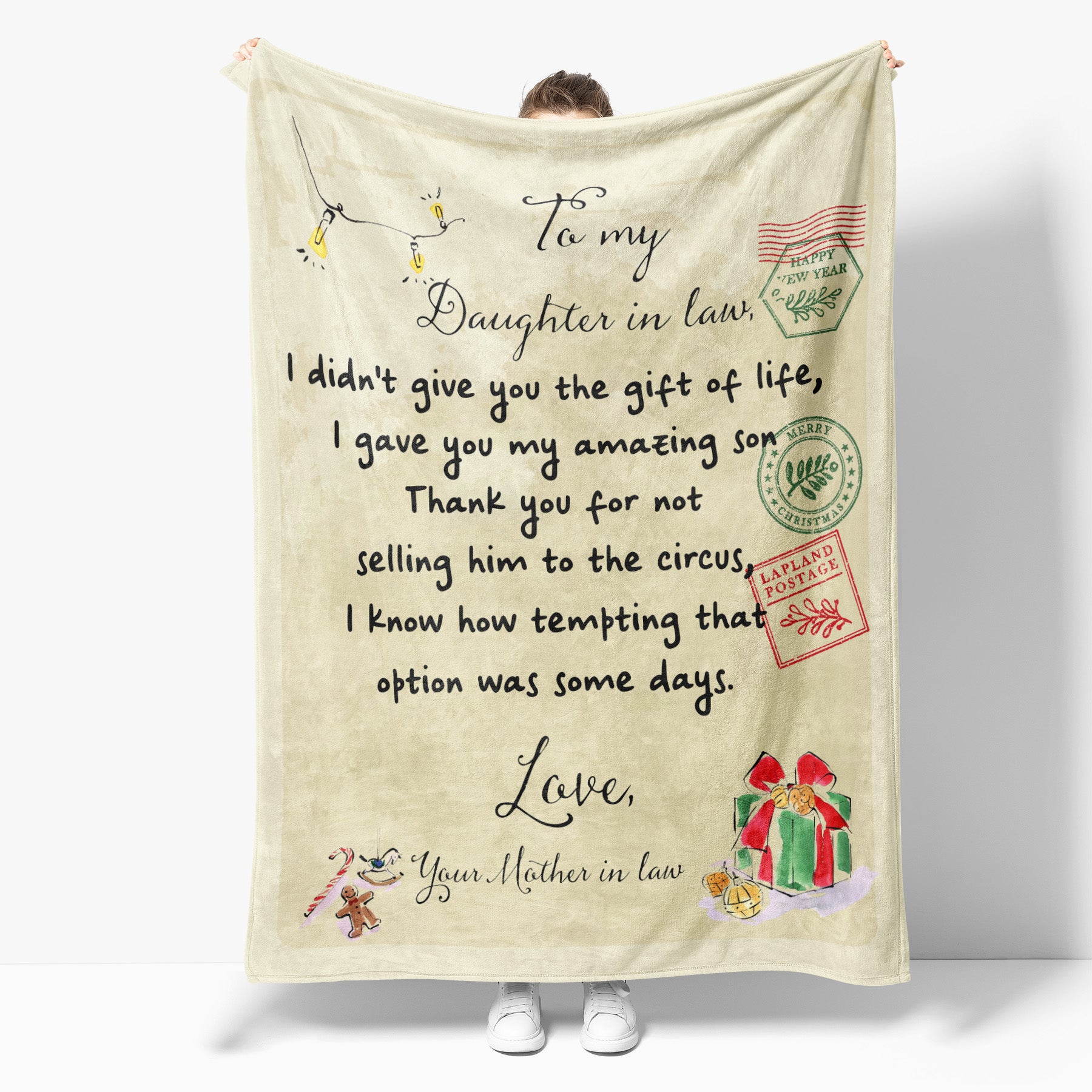 Christmas Blanket Gift For Daughter In Law, Give You The Gift