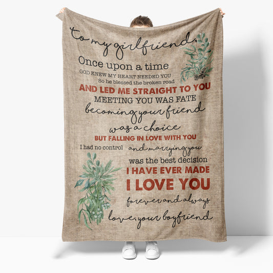 Christmas Blanket Gift For Girlfriend, Personalised Gifts For Her, My Heart Needed You 201125