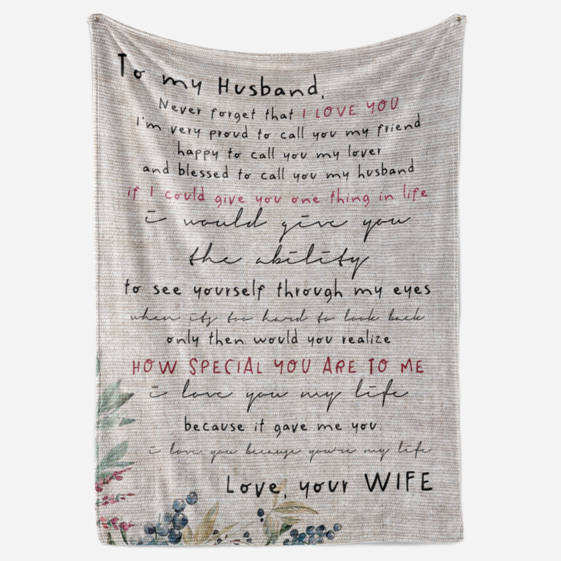 Christmas Blanket Gift Ideas for Husband, Gift For Him, I Love You