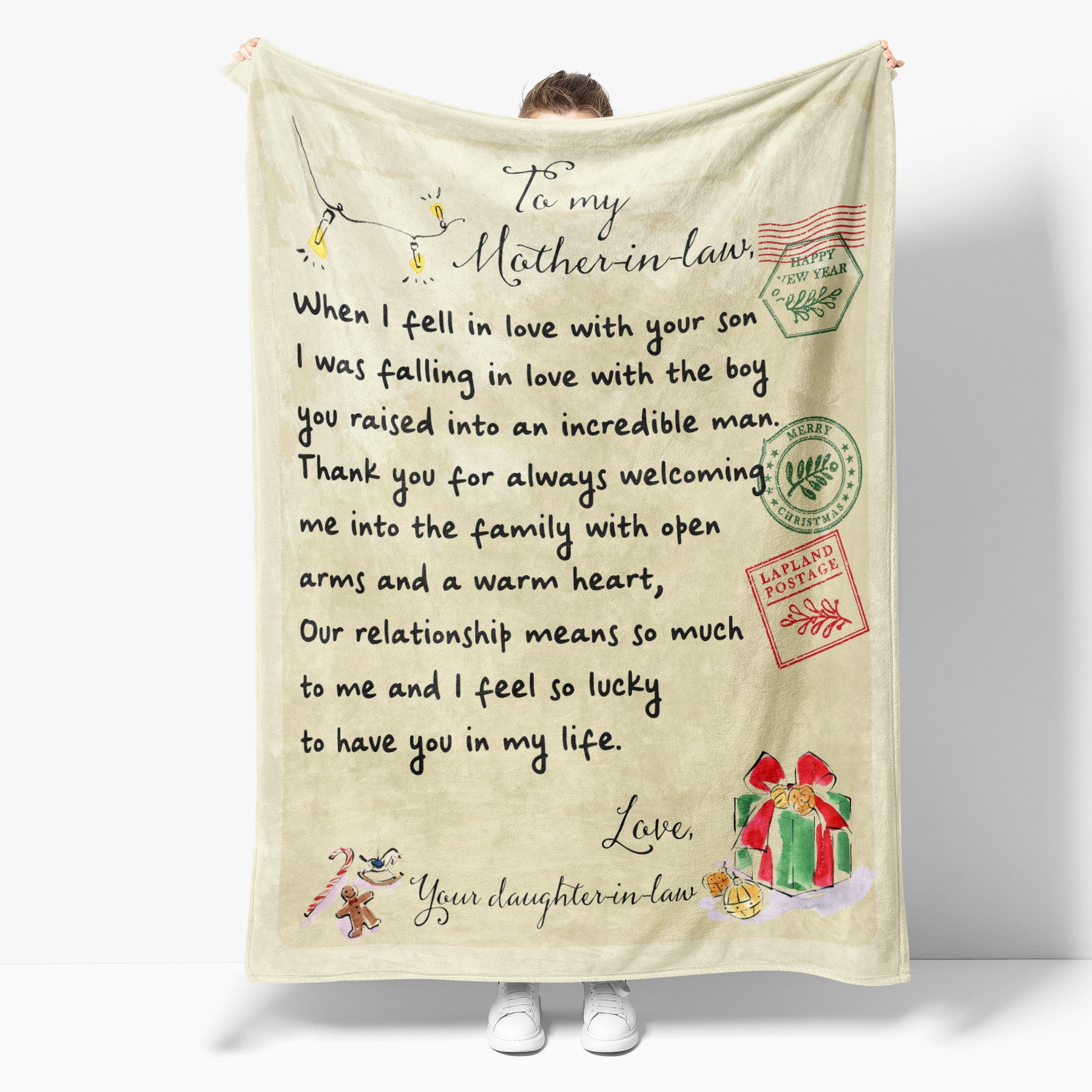 Christmas Blanket Gift Ideas for Mother in Law Thank you For Always Welcoming me into The Family 201127 - Sherpa