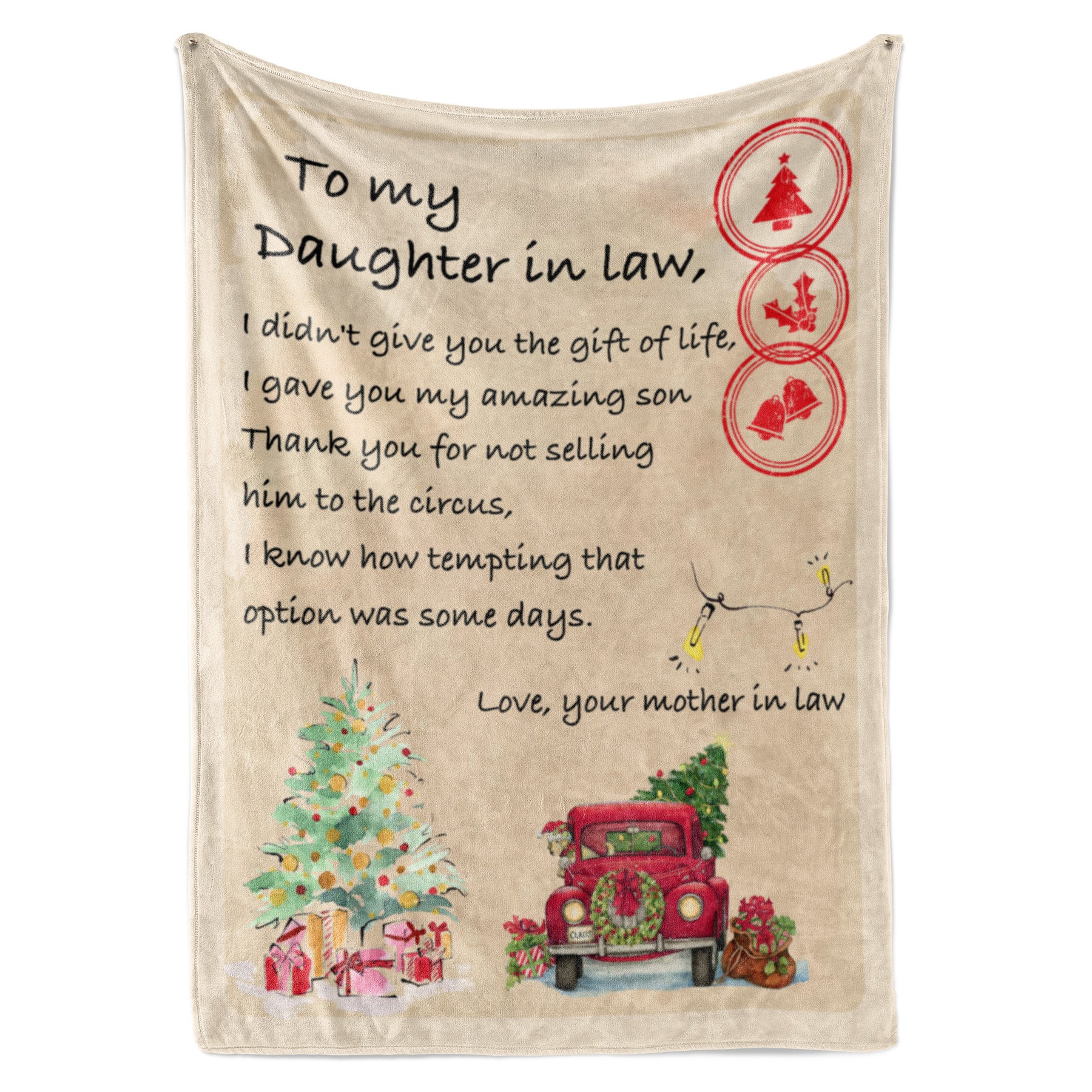 Christmas Blanket Gifts For Daughter In Law, Daughter In Law Gifts, Not Selling My Son