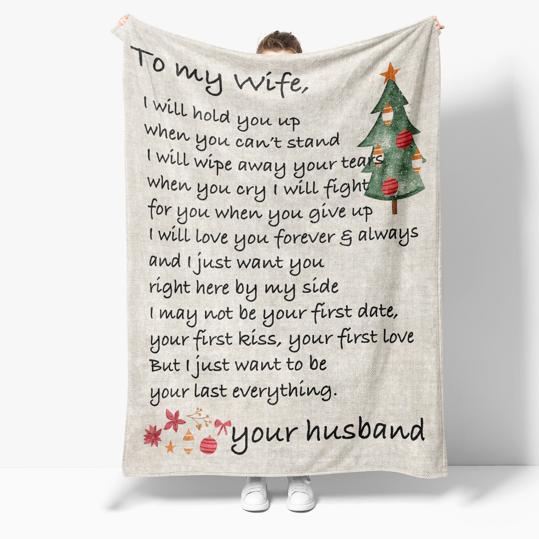 Christmas Blanket Gift For Her, Birthday Gift For Wife, Romantic Gifts For Her, When You Cant Stand