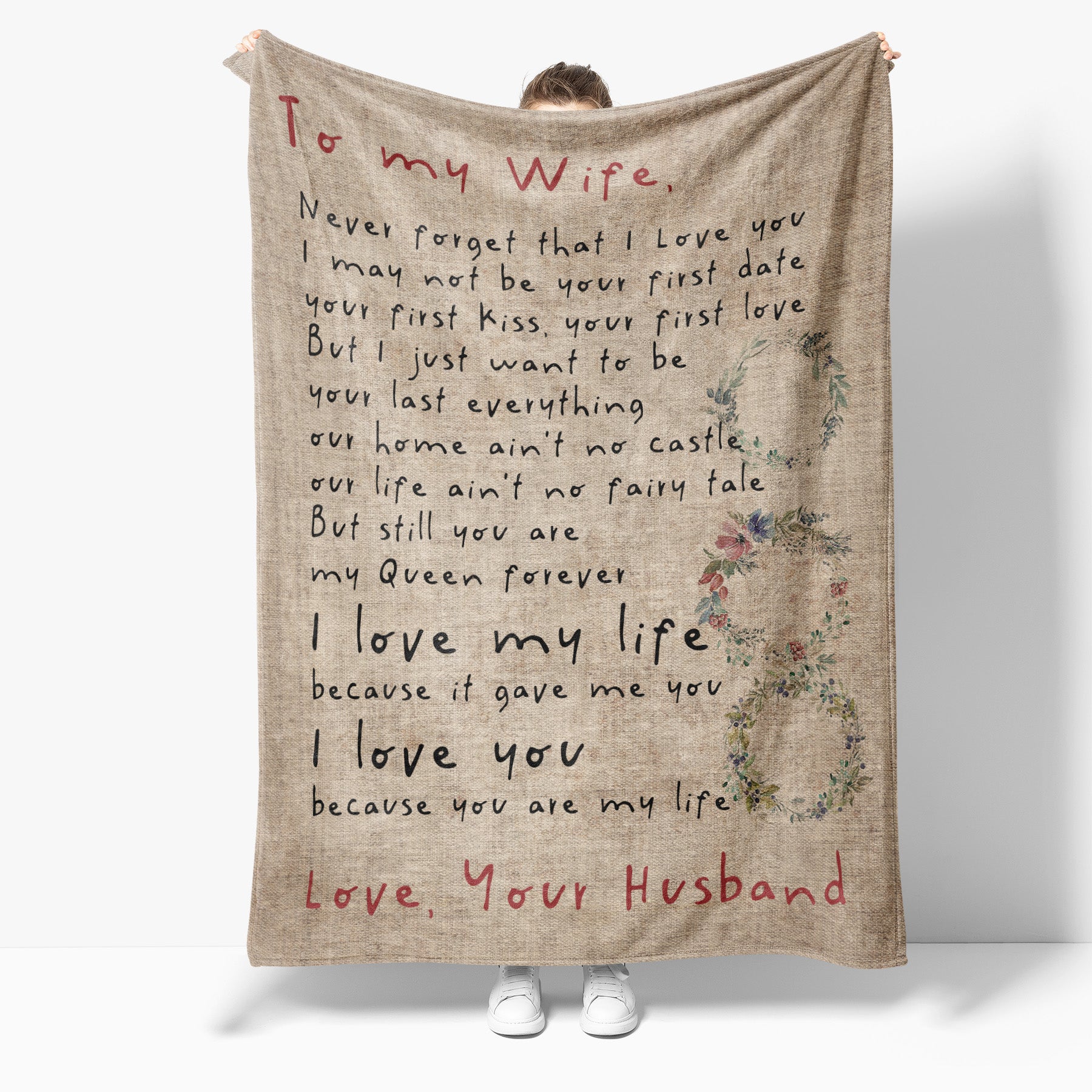 Christmas Blanket Gift For Her, Anniversary Gifts For Her, You Are My Life