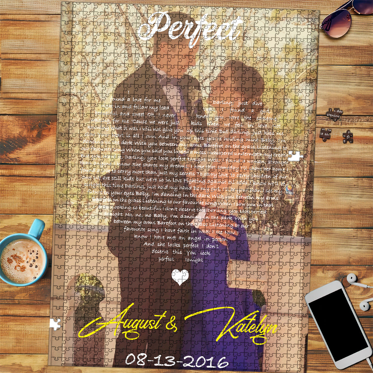 Jigsaw Puzzle Gift For Best Friend Custom Photo Song Lyric, Bestie