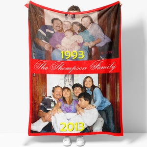 Personalized Photo Memorial Throw Blanket, Mom Loss Gift, Memorial Blanket
