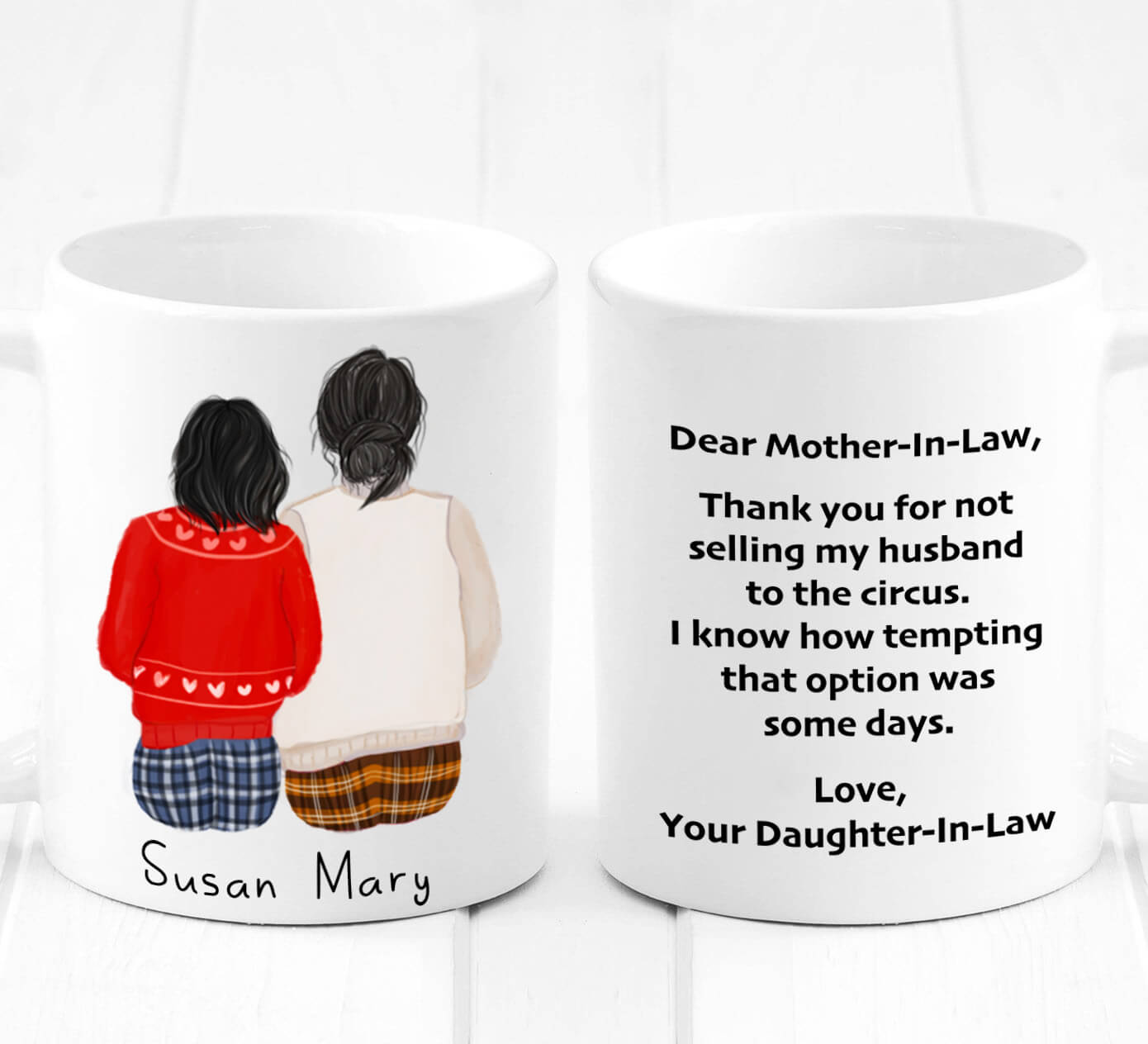 Custom Mug Gift for Mother in Law, Thank You for Not Selling My Husband to  The Circus Mug, Funny Unique Christmas Mother's Day Mother In Law Gifts -  Sweet Family Gift