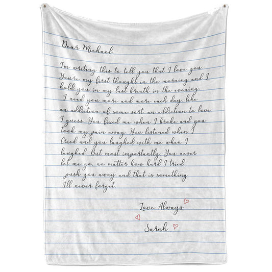 Personalized To My Husband Blanket, Love Letter Blanket