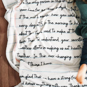 Love Letter Blanket for Husband, Personalized Throw Blanket