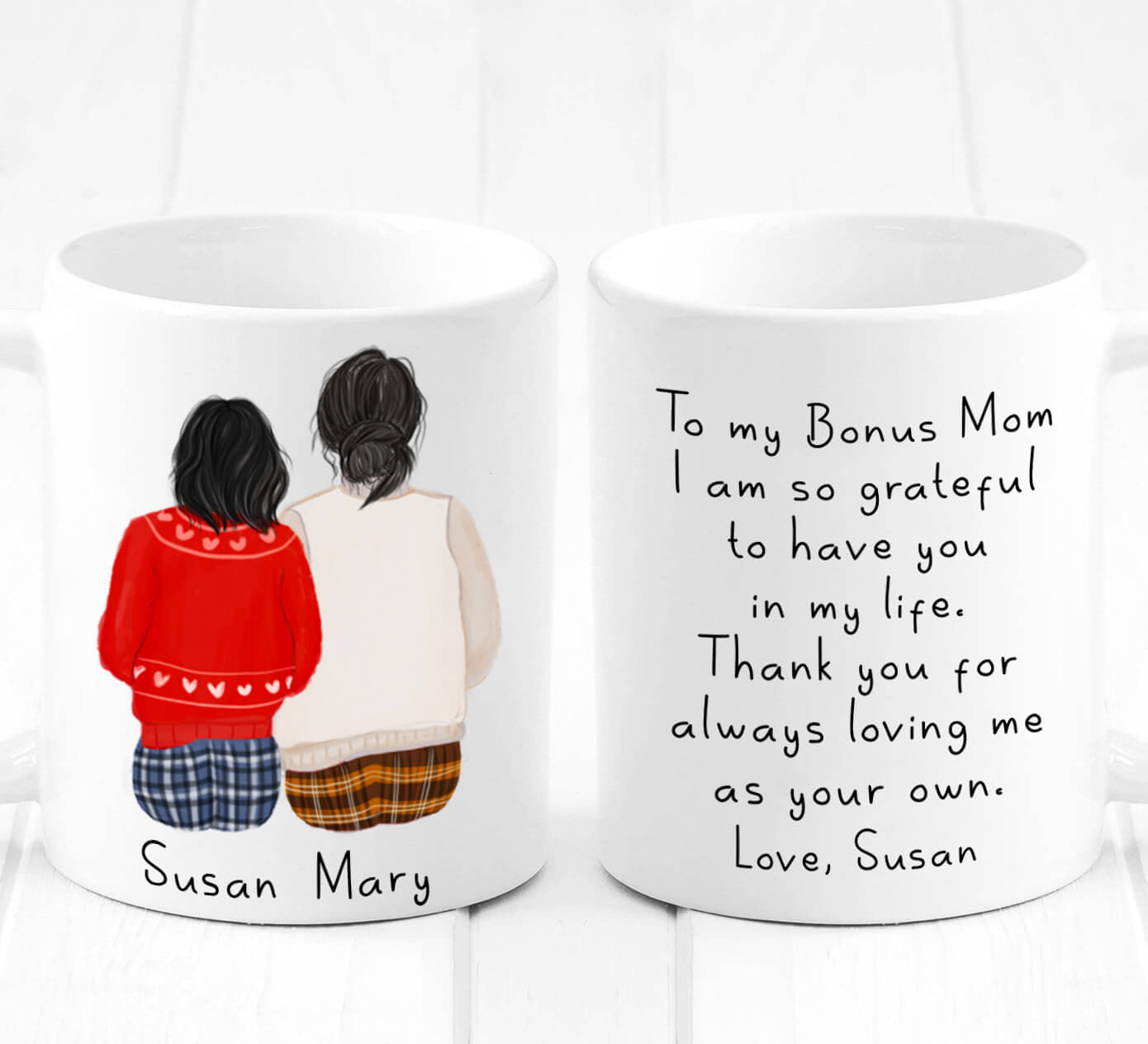 Personalized Daughter and Step Mom Mug, I am So Grateful to Have You My  Bonus Mom Mug, Step Mothers Day Gifts, Best Bonus Mom Christmas Gifts -  Sweet Family Gift