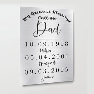 Metal Print Canvas Gift Ideas For Dad Custom Personalized