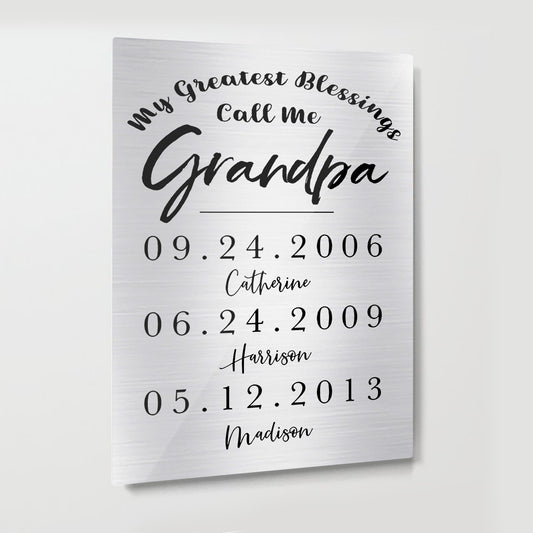 Metal Print Canvas Gift Ideas For Grandpa Custom Personalized