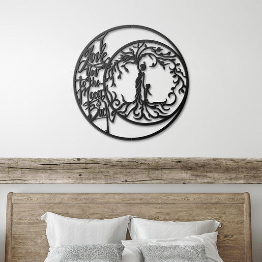 Mother and Children Tree of Life Metal Wall Sculpture Sign, Mom and Childs Art Sign, Mother's Day Gift for Mom, Christmas Gift for Mom