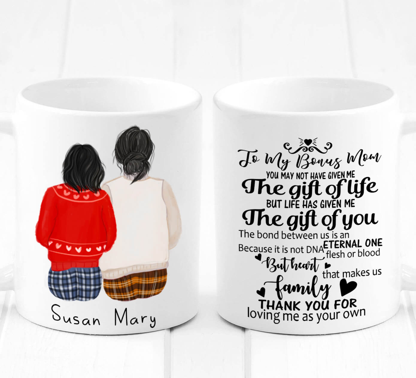 Step Mom Mug for Stepmom Gifts From Son Mothers Day Mug for Bonus