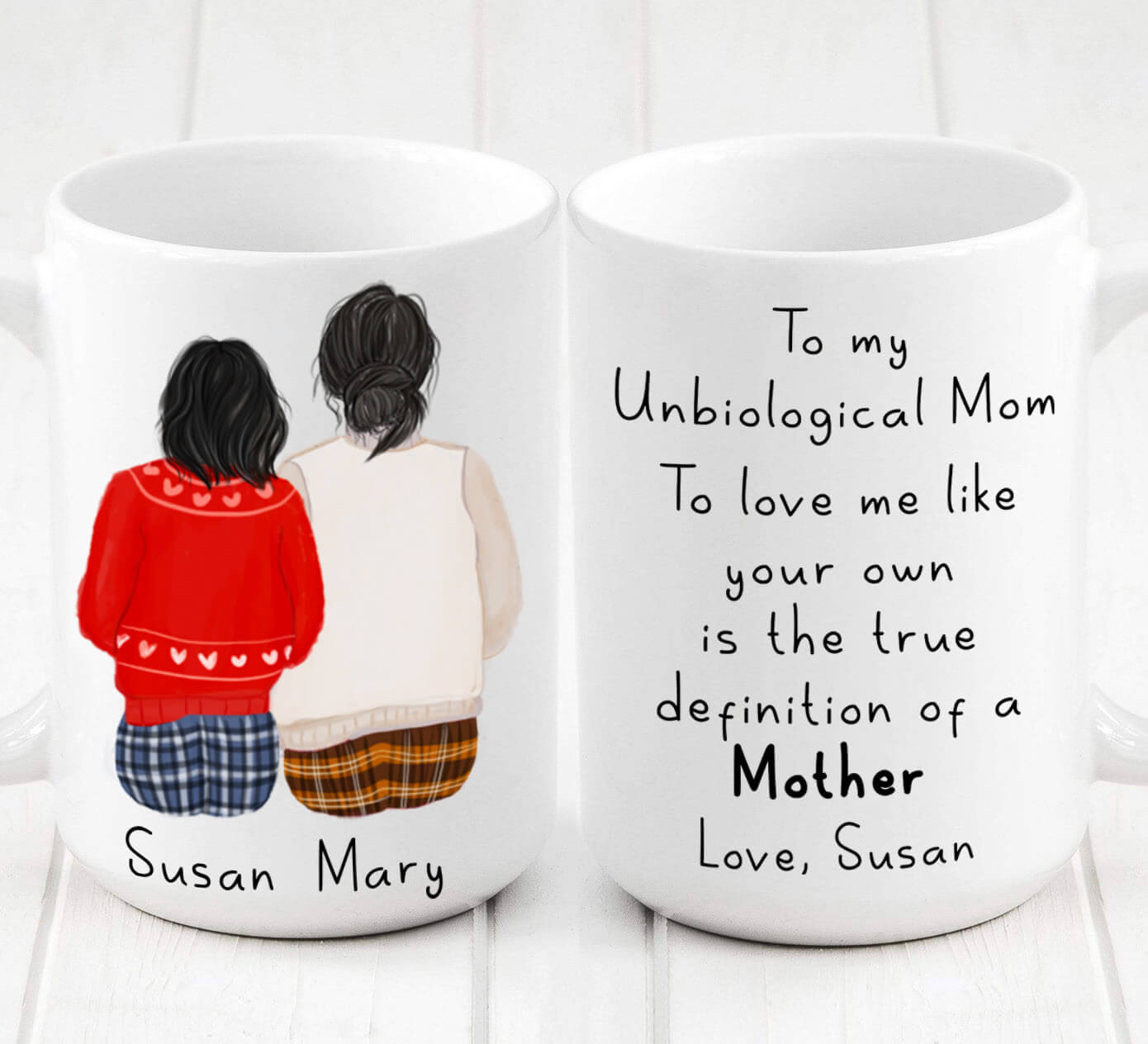 Personalized Mother's Day Mug for Unbiological Mom, To Love Me Like Your Own is The True Mug for Step Mom