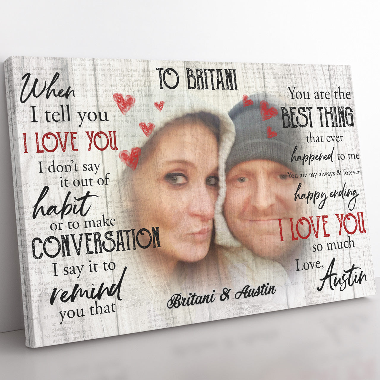 Personalized Canvas Gift For Him, Valentines Day Gifts For Him, Christmas Gift Ideas For Him 20121301