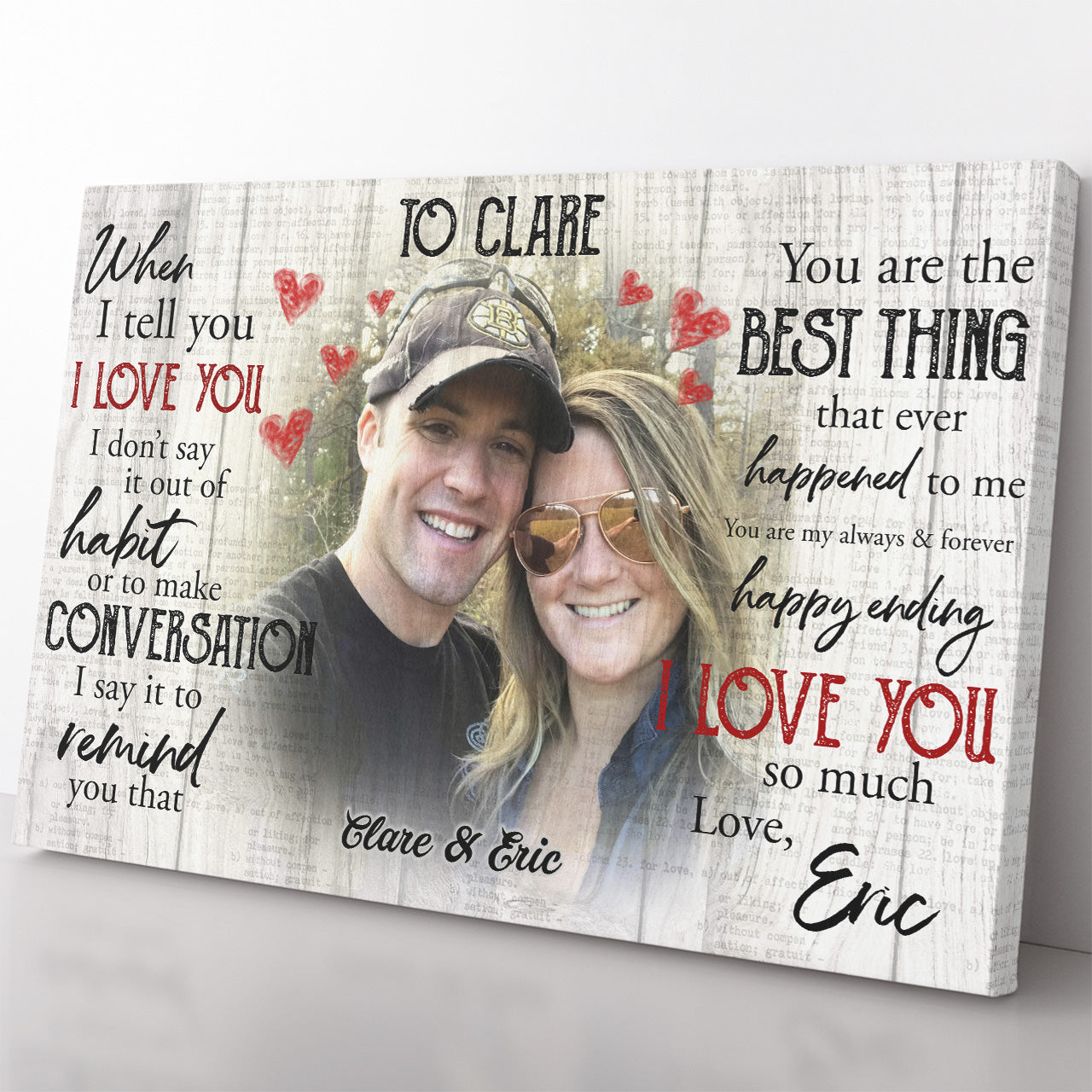 Personalized Canvas Gift For Him, Valentines Day Gifts For Him, Christmas Gift Ideas For Him 20121301