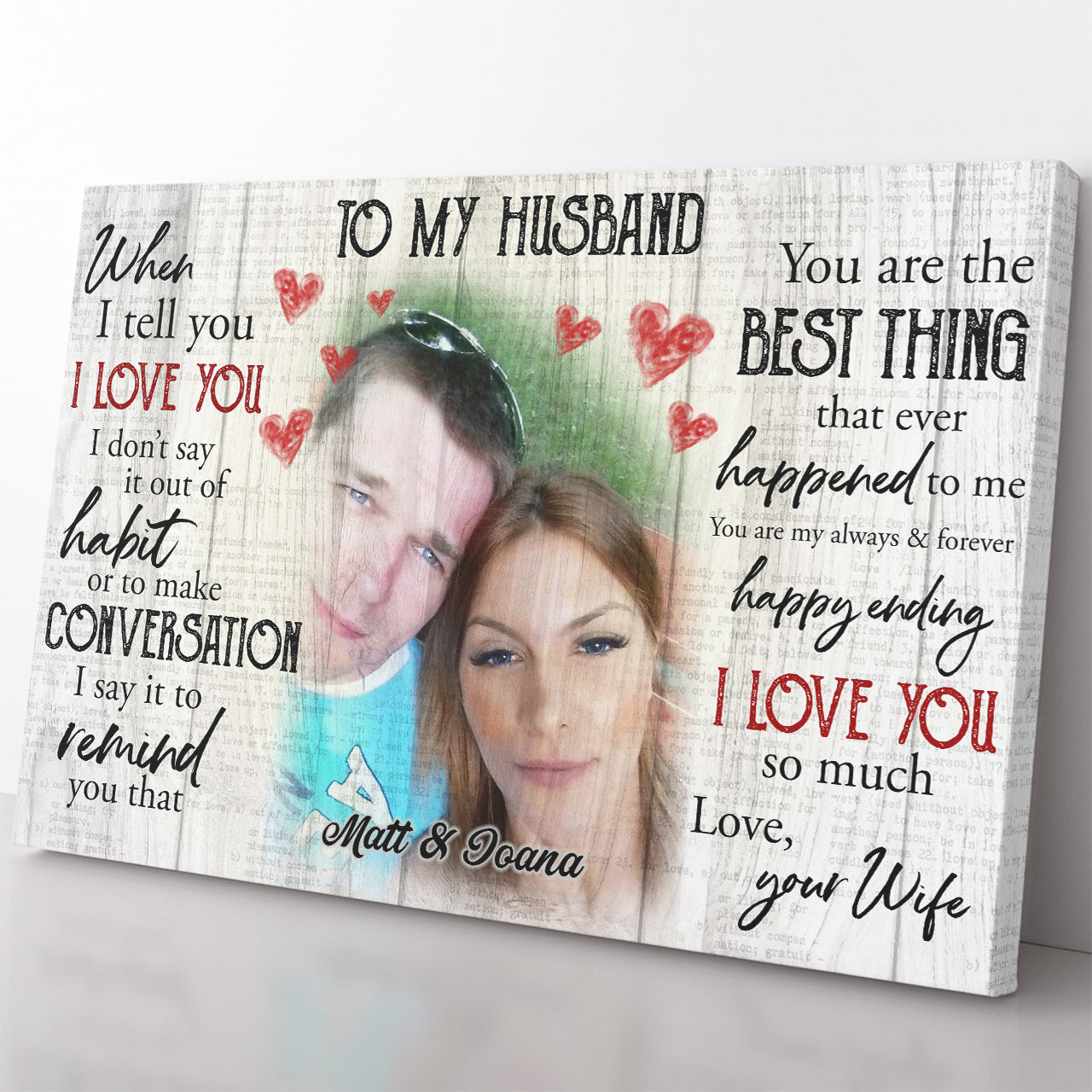 Personalized Canvas Gift For Him, Valentines Day Gifts For Him, Christmas Gift Ideas For Him 20121301