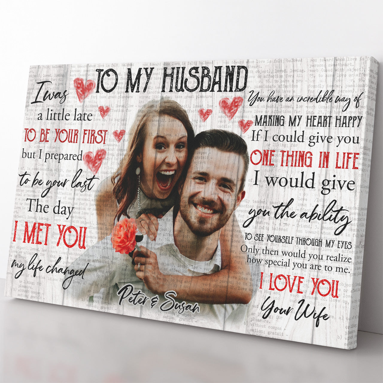 Personalized Canvas Gift Ideas to My Husband, I Was a Little Late 20121803