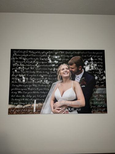 First Dance Lyrics Canvas, Custom Lyrics Photo Canvas