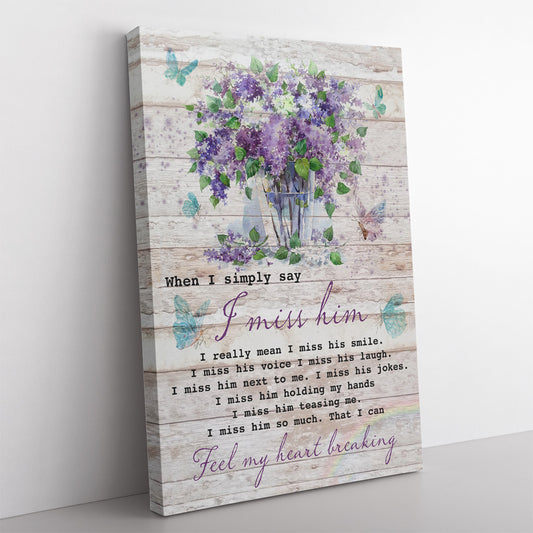 Loss Of Husband Canvas Gift, Sympathy Gift Ideas, Memorial Gifts For Loss Of Husband, Husand in Heaven