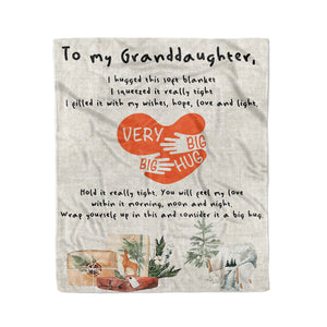 Blanket Christmas Gift For Granddaughter, Make a Wish Love