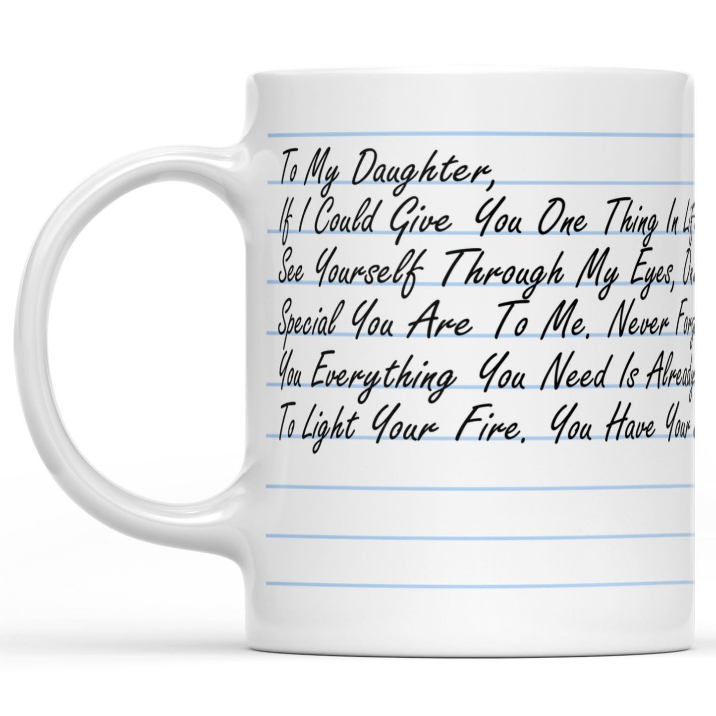 Meaningful Letter to Daughter from Mom Mug Gift Ideas, Custom Message Mug for Daughter