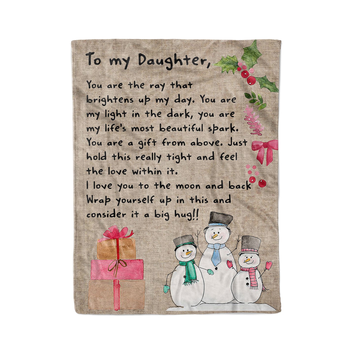 Christmas Blanket Gift For Daughter, Gifts For 9 Year Old Daughter, You Are The Ray