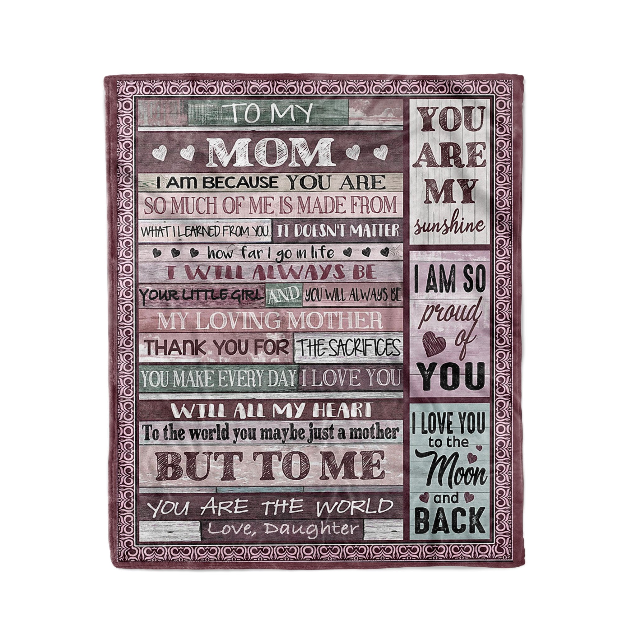 Mother's Day Gift Blanket, Daughter And Mom Blanket, Gifts For Mom From  Daughter Blanket - Daisy Flower Vase, Mom Have A Special Place In My Heart