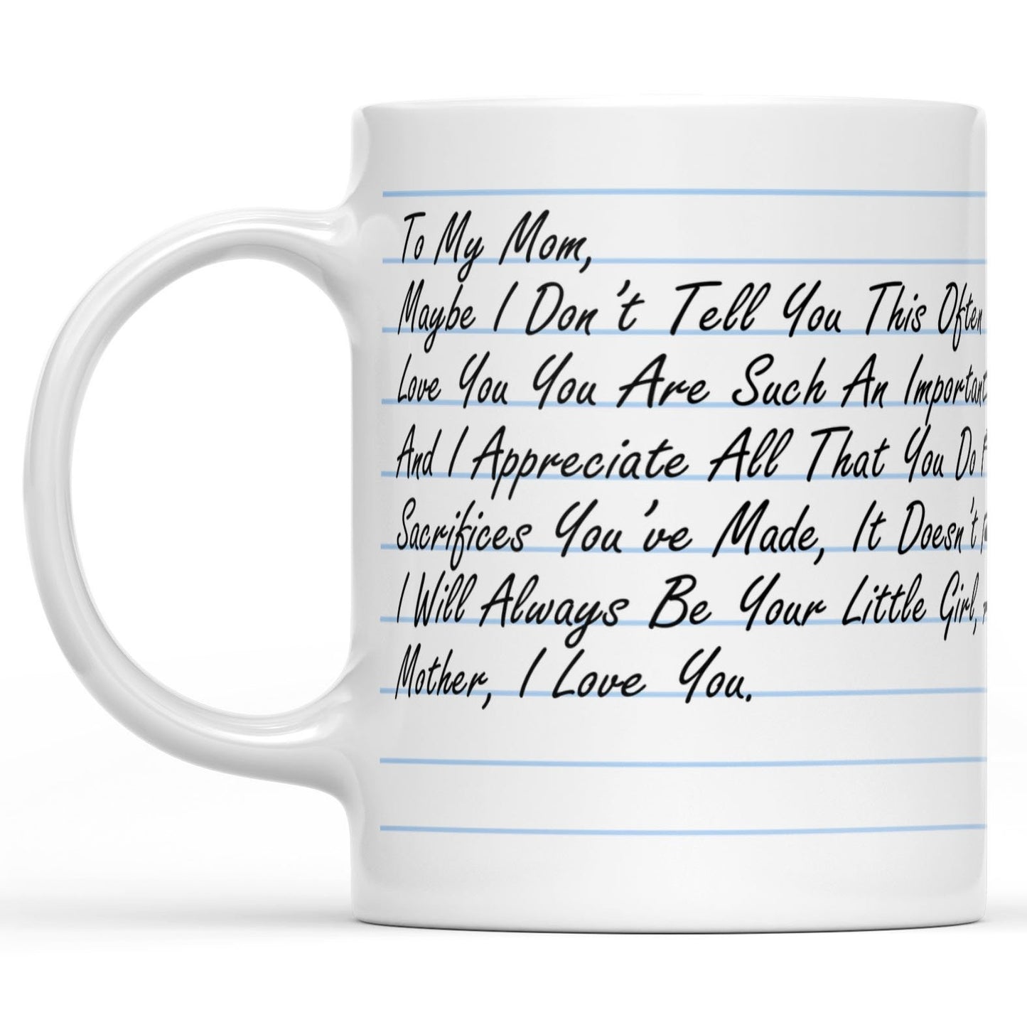 Customized Love Message Letter to Mom From Daughter Mug, Personalized Mug Mothers Day Gift Ideas