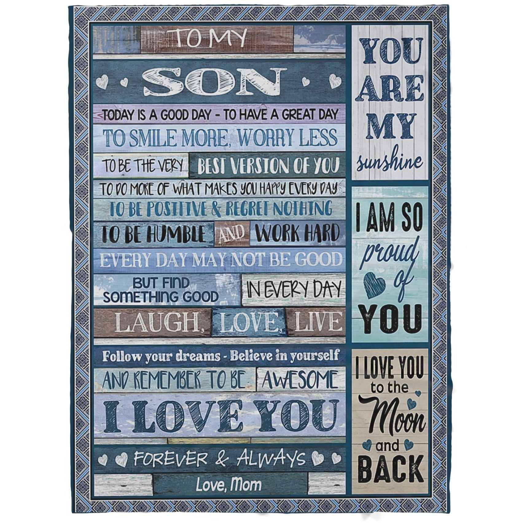 Blanket Gift For Son, High School Graduation Gifts For Son, A Good Day