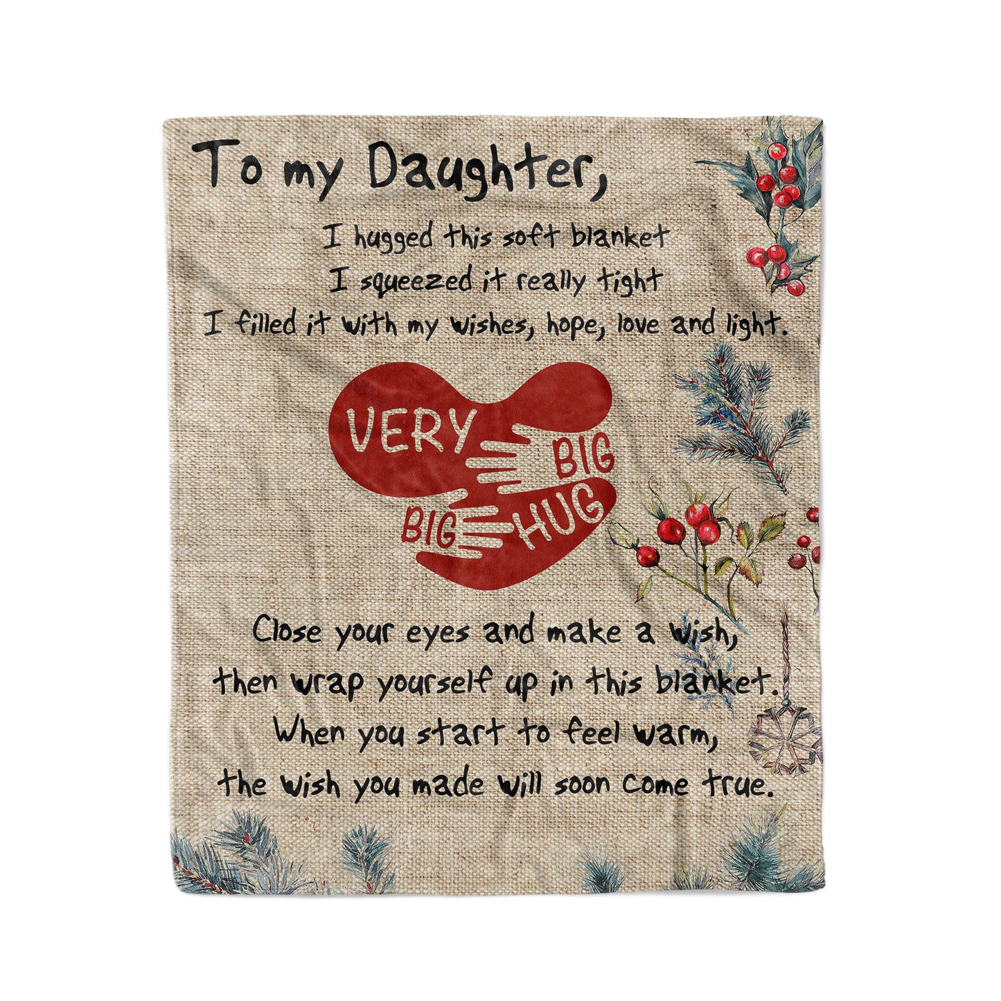 Blanket Christmas Daddy Daughter Gifts, Birthday Gift Ideas For Daughter, Make a Wish