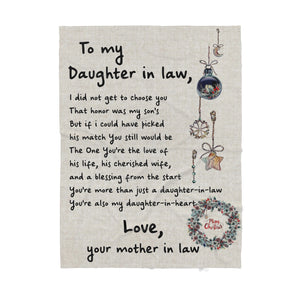 Christmas Blanket Gift For Daughter In Law, Personalized Gifts Daughter In Law, I did not Get