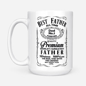 Best Father All Time Dad No 1 Forever Funny Gift Ideas for Dad Fathers Day DS White Mug