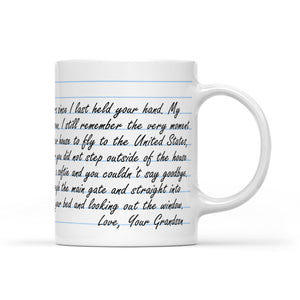 Letter to Grandpa From Grandson Gift Ideas Mug, Custom Fathers Day Gift Mug for Grandpa