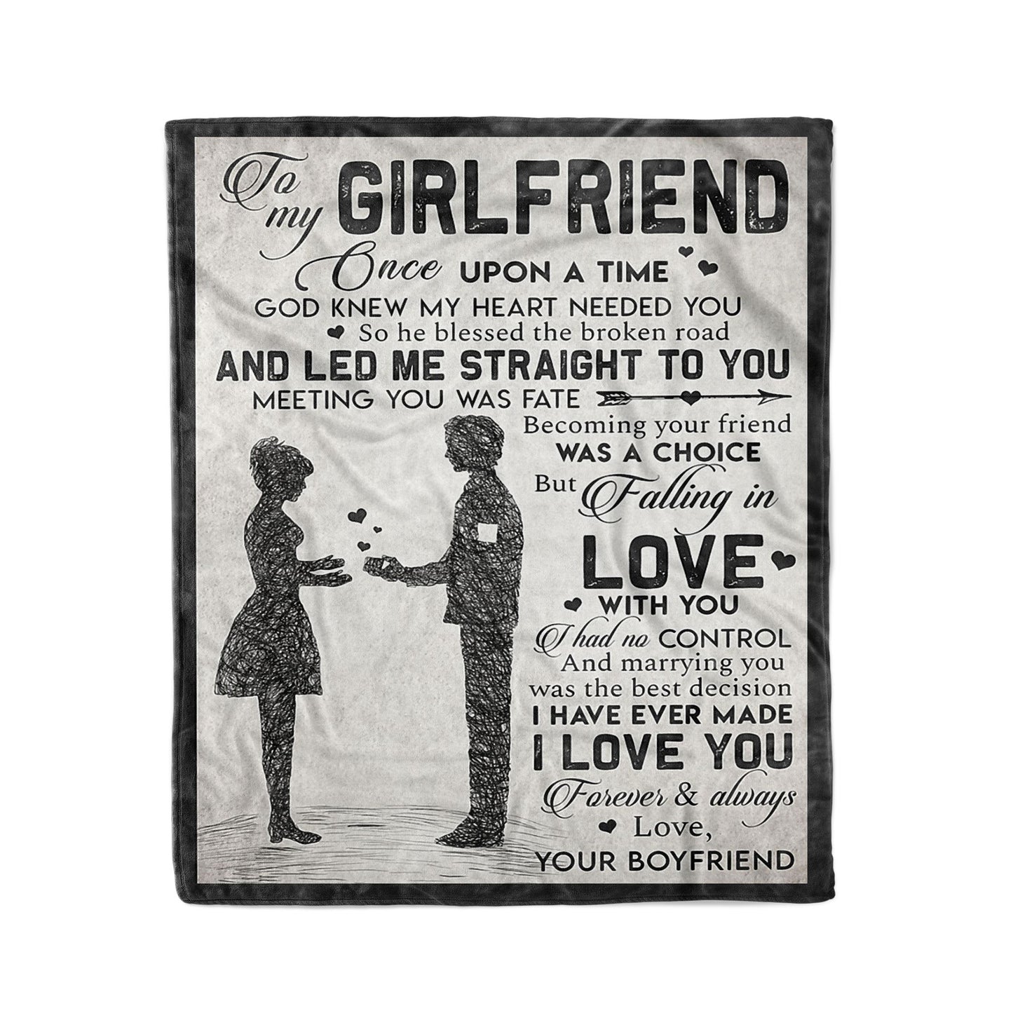 Personalized Blanket Gift For Her, Gift For Girlfriend, Valentines Day Gifts For Her, Once Upon A Time