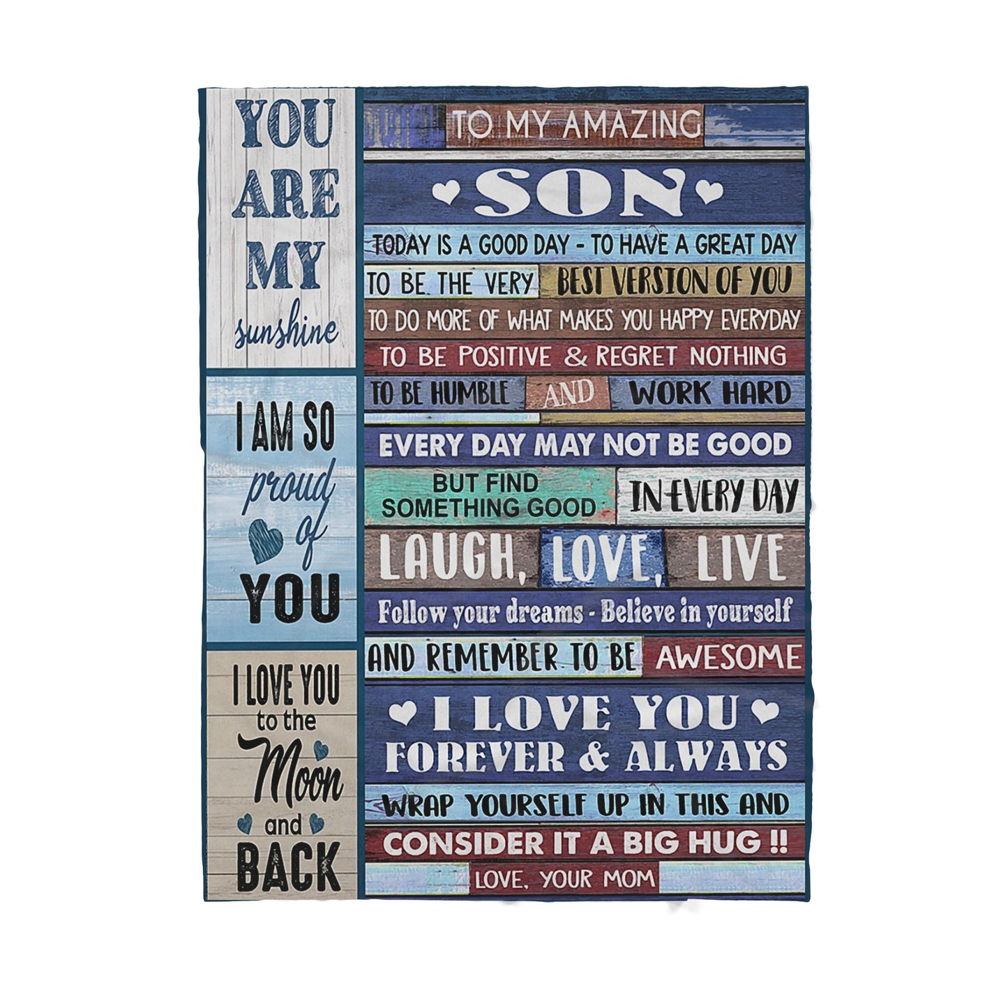 Blanket Gift For Son, Graduation Gift Ideas For Son, A Good Day