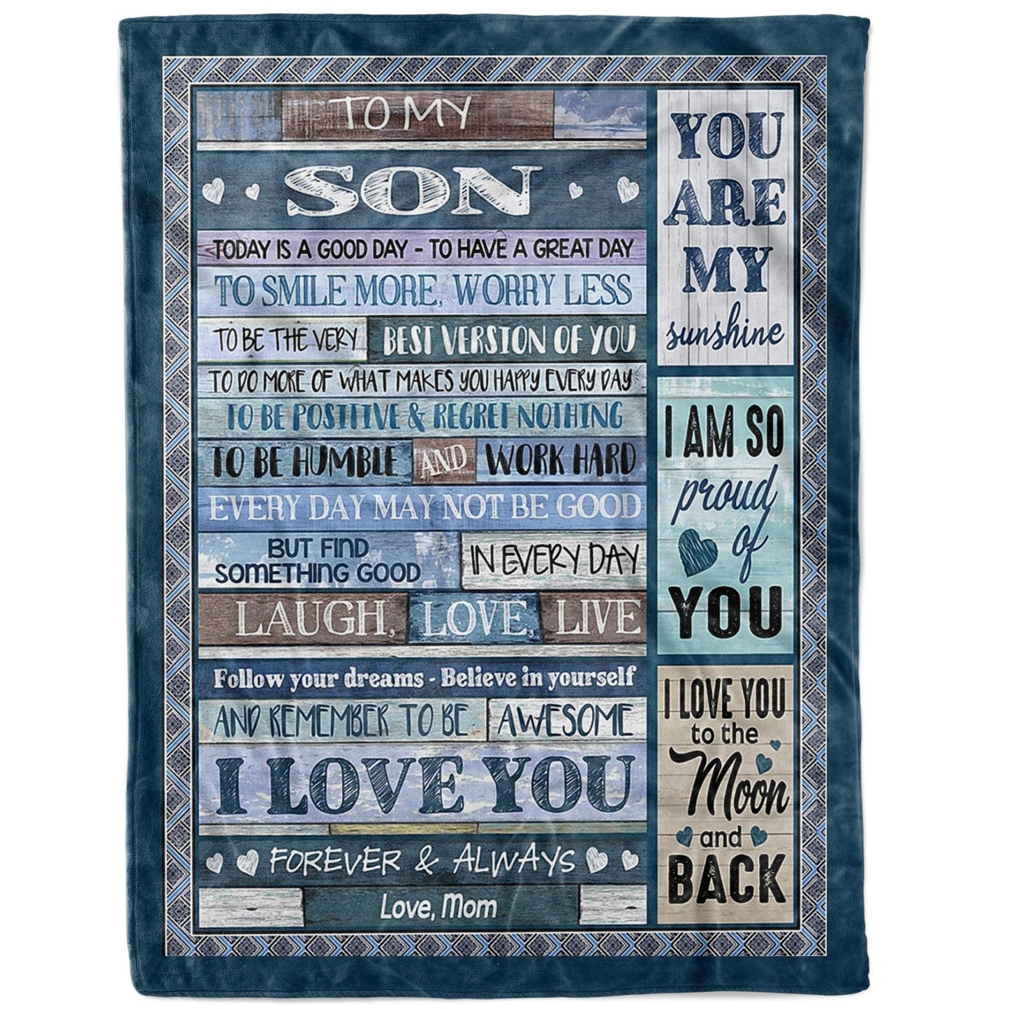 Blanket Gifts For Sons From Mothers, Gifts For Adult Son, A Good Day