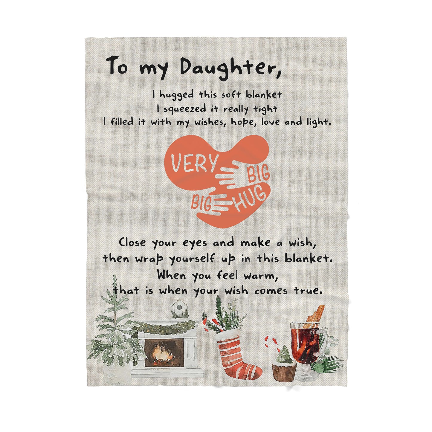 Blanket Christmas Daddy Daughter Gifts, Birthday Gift Ideas For Daughter, Make a Wish