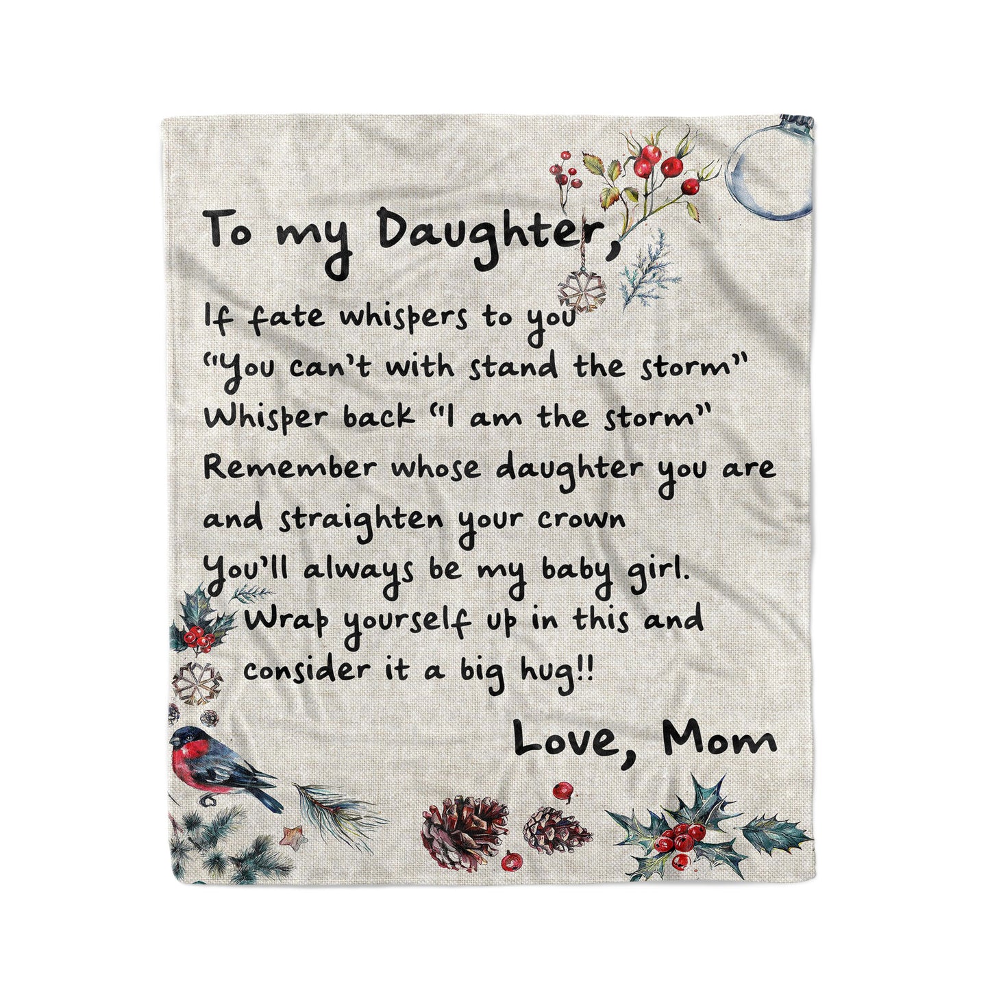 Blanket Gift Ideas For Daughter, Personalized Gifts For Daughter, Fate Whispers