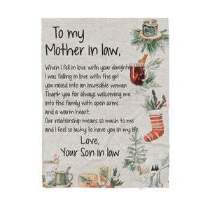 Blanket Christmas Gift ideas for Mother in Law from Son in Law Customize Personalize Love with Your Daughter 20121109 - Sherpa Blanket