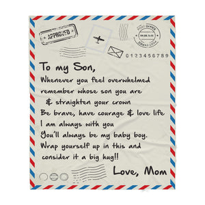 Blanket Gift ideas For Son, Sentimental Gifts For My Son, You Feel Overwhelmed